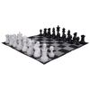 What are the dimensions of the nylon chess mat?