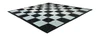 Can I use 3-foot and 4-foot plastic giant chess sets with the chess mat?